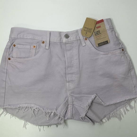 Levi's Women’s 501™ NWT Purple Lilac Button Fly cutoff Jean Shorts - Picture 3 of 8
